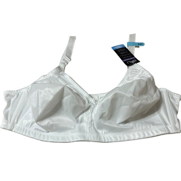Bali Size 44C / 18 Hour Wireless Nylon Original Comfort Strap Bra White - Picture 6 of 13